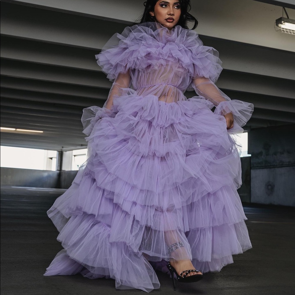 Purple tule gown